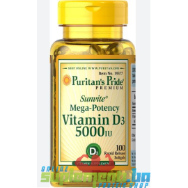 PURITANS PRIDE Vitamin D3 5000 IU (100tab)